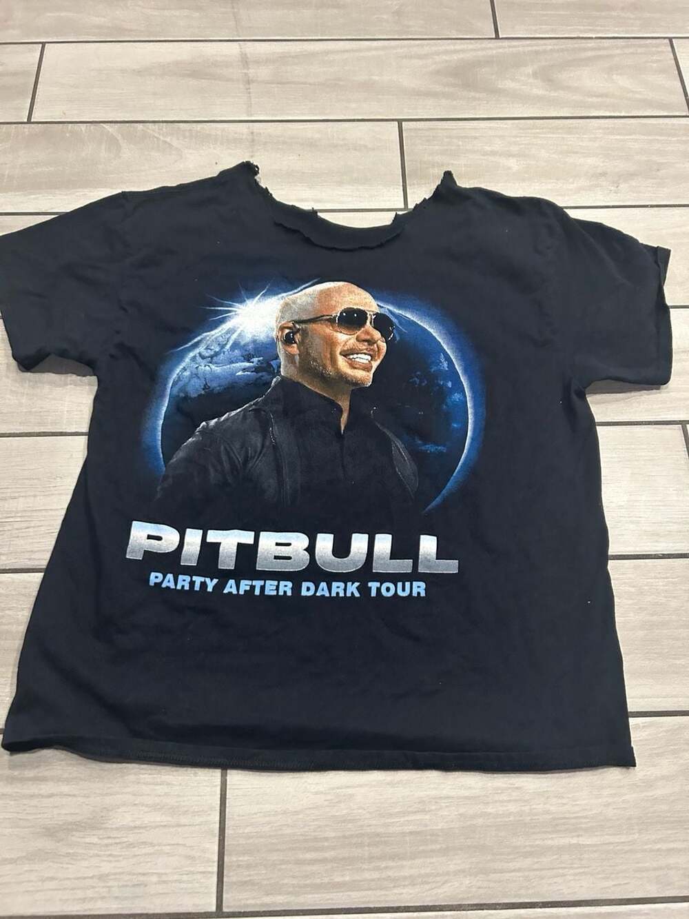 Pitbull Party After Dark Tour Concert T-Shirt Size Large Black